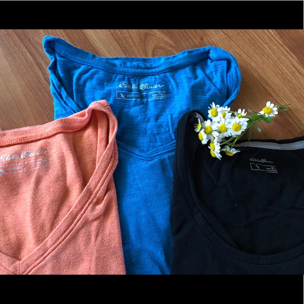 Eddie Bauer bundle of three XL tee shirts.